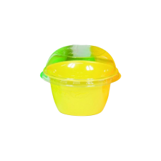 Petit pot à glace en plastique transparent Sunnycup jaune 200 ml