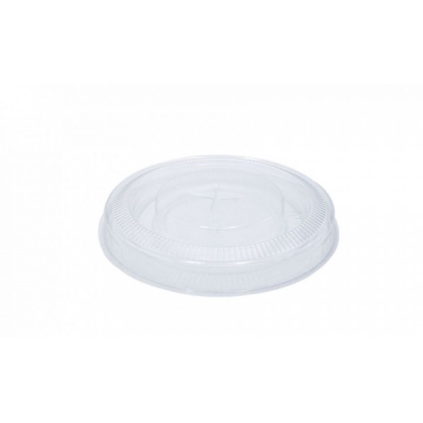 Couvercle plat transparent BIOPLA pour gobelets d85mm 400 ml