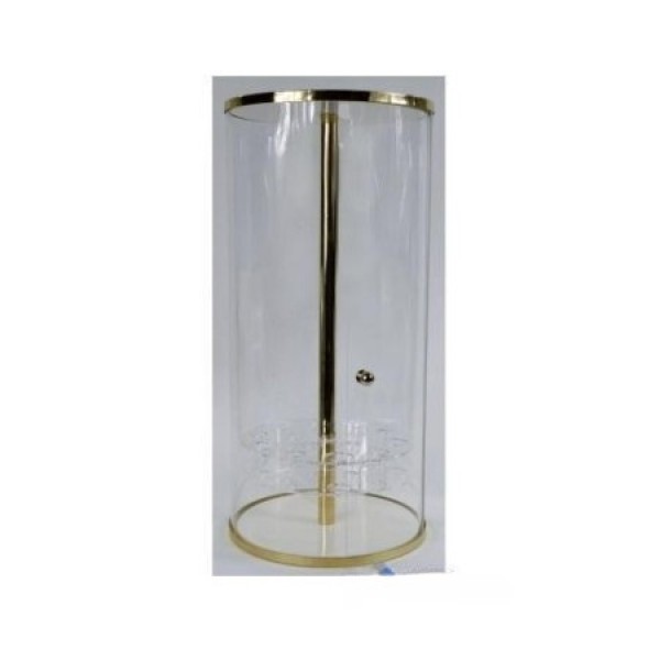 Porte-cône pivotant vertical avec porte - F62 Dorée - Dimensions 620x300 mm