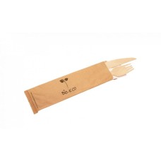 Bis+serviette en bambou (fourchette/couteau/serviette) 