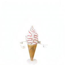 Mini support pour cônes - Cornet yaourt glacé avec confiture 35 cm - Code EG025A