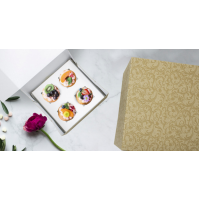 Boîte en carton pour desserts glacés - Cubettobox torta 23x23 h15 cm