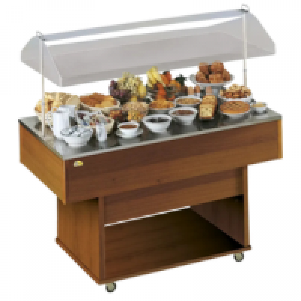 Vitrine buffet & chariot Tecfrigo - DELIZIE NEUTRA - Dimensions 1423x750x1478 mm
