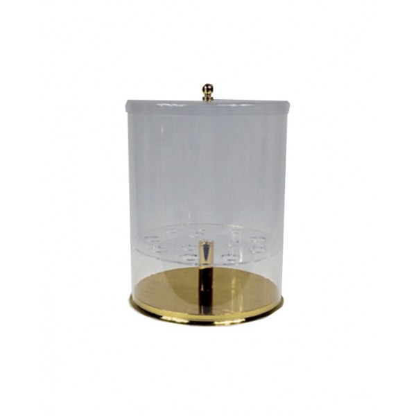 Porte-cône pivotant vertical avec porte - F34 Dorée - Dimensions 340x250 mm