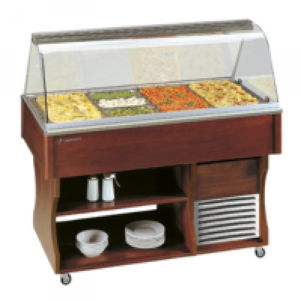 Vitrine buffet & chariot Tecfrigo - ISOLA MSERVICE 4 BM - Dimensions 1422x750x1350 mm