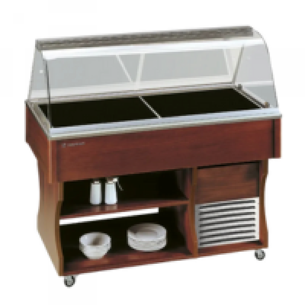 Vitrine buffet & chariot Tecfrigo - ISOLA MSERVICE 4 HOT - Dimensions 1422x750x1350 mm