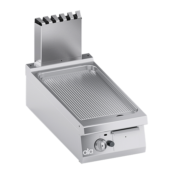 GRILLADE A GAZ AVEC PLAQUE EN INOX NERVUREE SURBAISSEE A POSER - PERFORMANCE LINE - K4GFBP05TTR