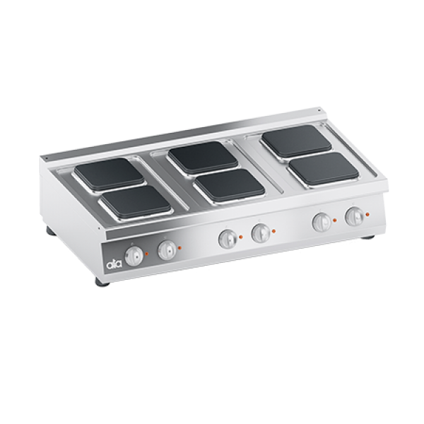 FOURNEAU ELECTRIQUE 6 PLAQUES CARREES A POSER - K7ECU15TTQ