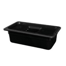 Bac à glace en polycarbonate noir - GEPP360165120B - Dimensions 360x165x120 mm