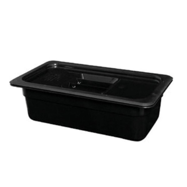 Bac à glace en polycarbonate noir - GEPP360165120B - Dimensions 360x165x120 mm