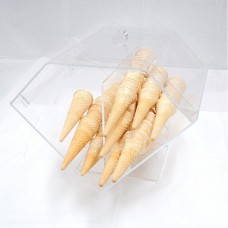 Porte-cornets horizontal avec séparateur (100/120 cornets) - FV3057 - Dimensions 370x370x300 mm