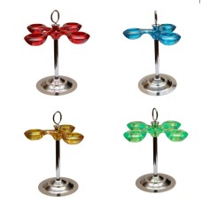 Porte cône inox et plastique coloré 3 niveaux - P156