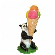 Sculpture originale 3D Panda + Cornet 4 boules 198 cm - Code  SG010A