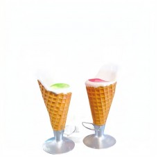 Duo de tabourets 3D Cornet de glace 90 cm - Code SG043