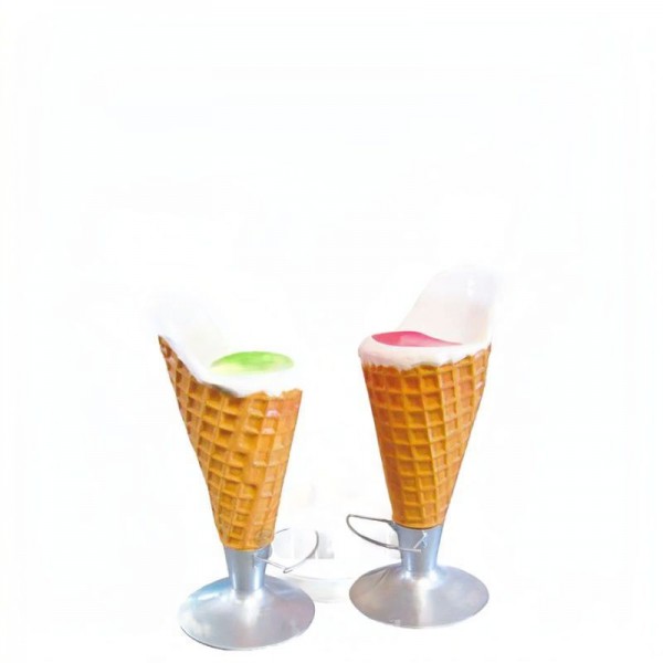 Duo de tabourets 3D Cornet de glace 90 cm - Code SG043