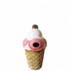 Stop-trottoir poubelle 3D Cornet de glace + Fraise 135 cm - Code SG088