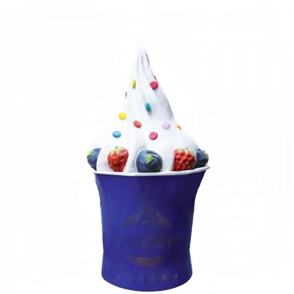 Stop-trottoir 3D Yaourt glacé + Fruits 150 cm - Code SG095