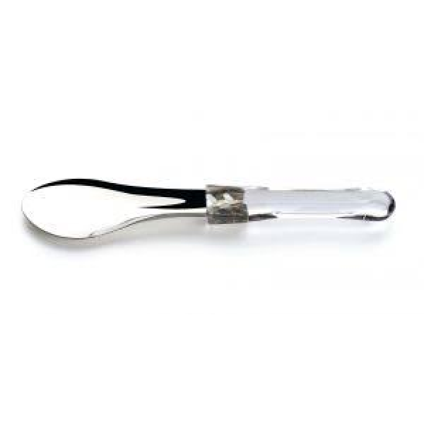 Spatule en acier avec manche en polycarbonate - GESP-DELUXE transparent - Dimensions 260 mm
