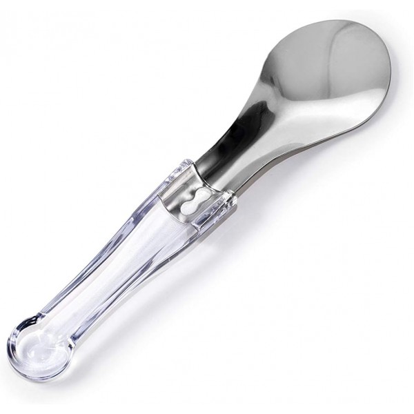Spatule en acier inoxydable avec manche en petg - GESP-PETG transparent - Dimensions 260 mm