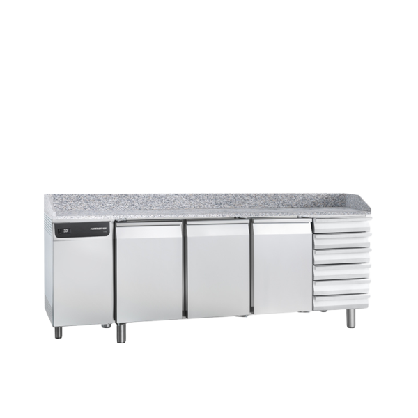 Saladette pour Pizza - Pizza TP3 C PG TN EP - 0+8 °C - 609 l - Dimensions (LxPxH) 2500x800x1070 mm