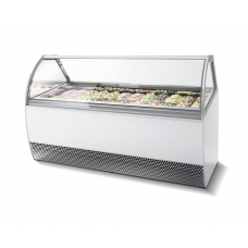 Vitrine professionnelle à glace - Millennium Gelato LX (vitre bombée) ou ST (vitre droite) 