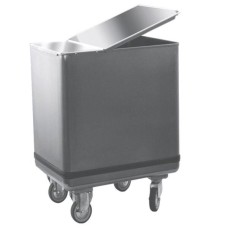 Bac en acier avec couvercle - TR110 - 110L - Dimensions 350x580x700 mm