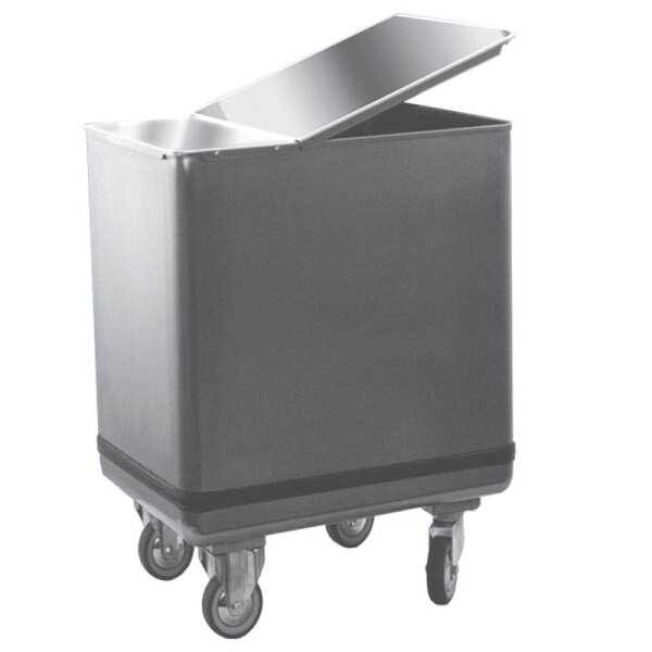 Bac en acier avec couvercle - TR130 - 130L - Dimensions 400x620x700 mm
